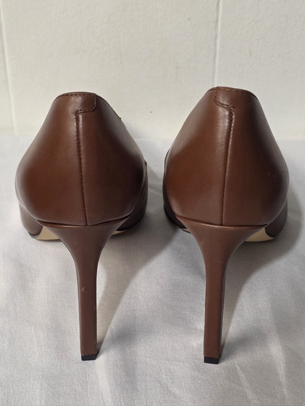 Nine West Tatiana Brown Pointed-Toe Leather Stiletto Pump Size 9 New In Box - Picture 7 of 12